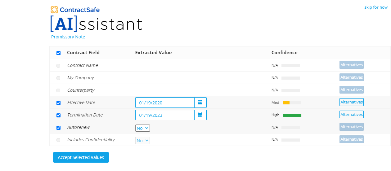 contractsafe aissistant screenshot