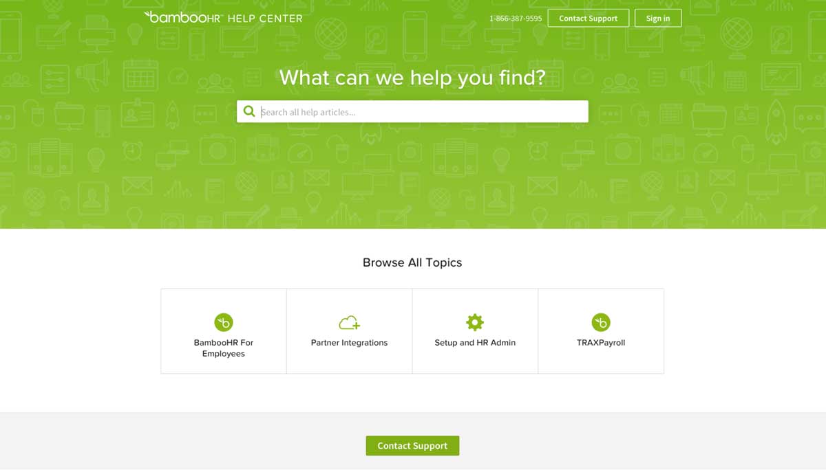 bamboohr help center screenshot
