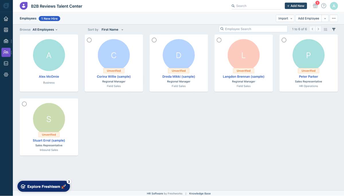 freshteam talent center screenshot