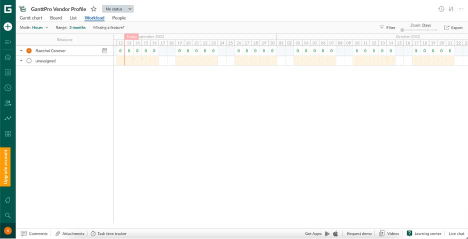 ganttpro individual workload screenshot