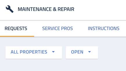 hemlane maintenance request and service pros screenshot