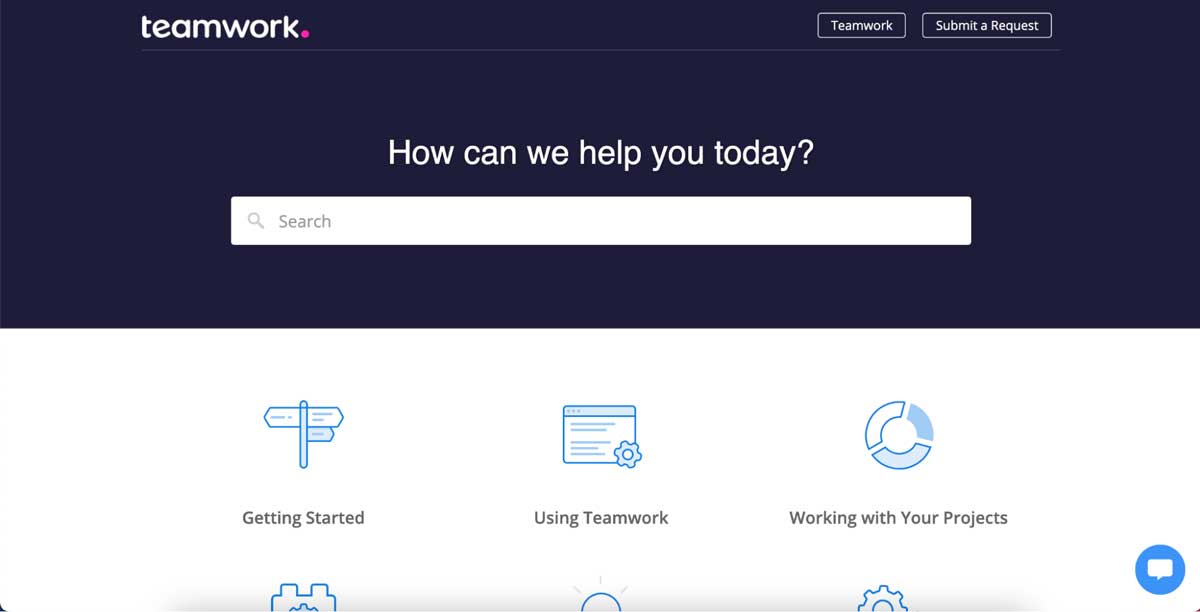 teamwork.com knowledge base screenshot