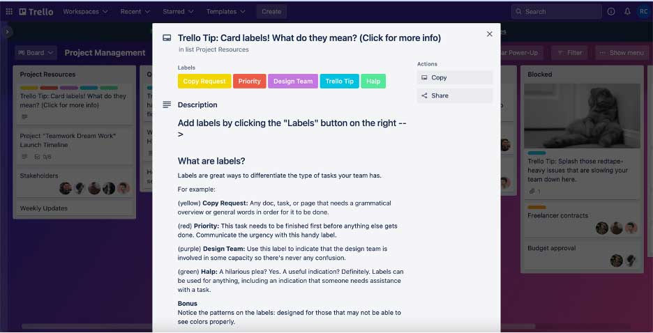 trello card screenshot