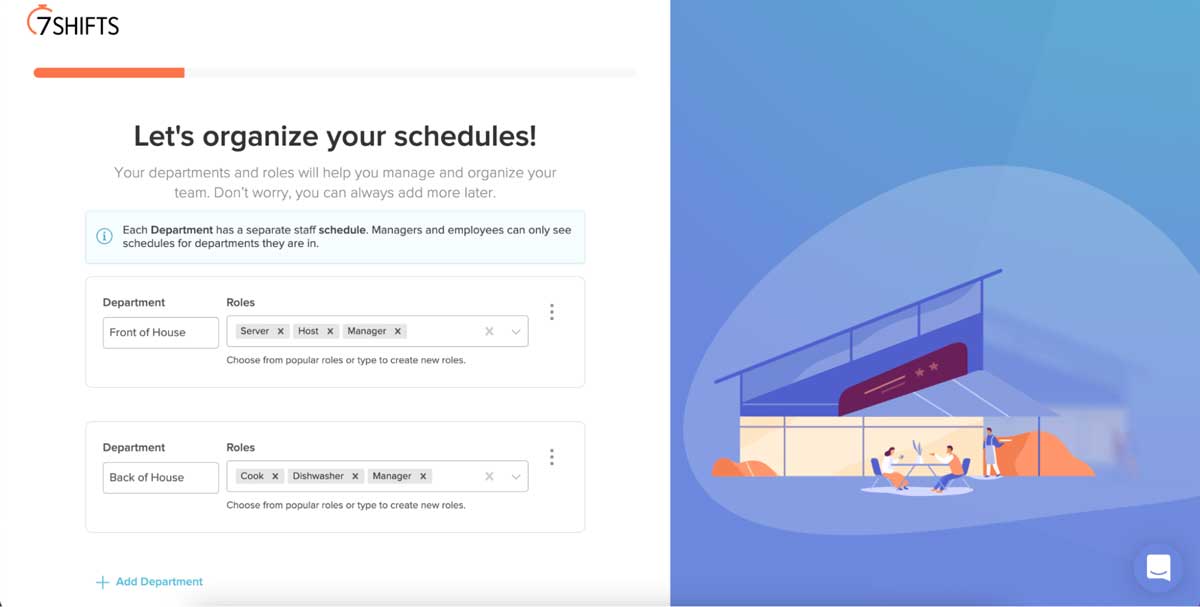 7shifts schedule setup walkthrough screenshot