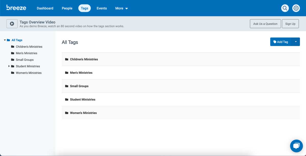 breeze admin access to sort members screenshot