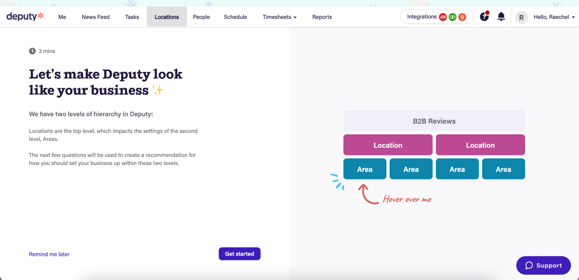 deputy managing locations screenshot