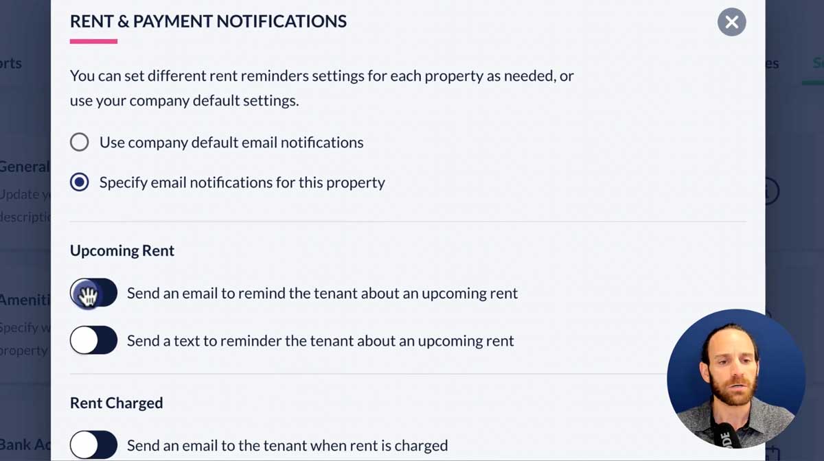 doorloop automatic email or text reminders to tenants screenshot