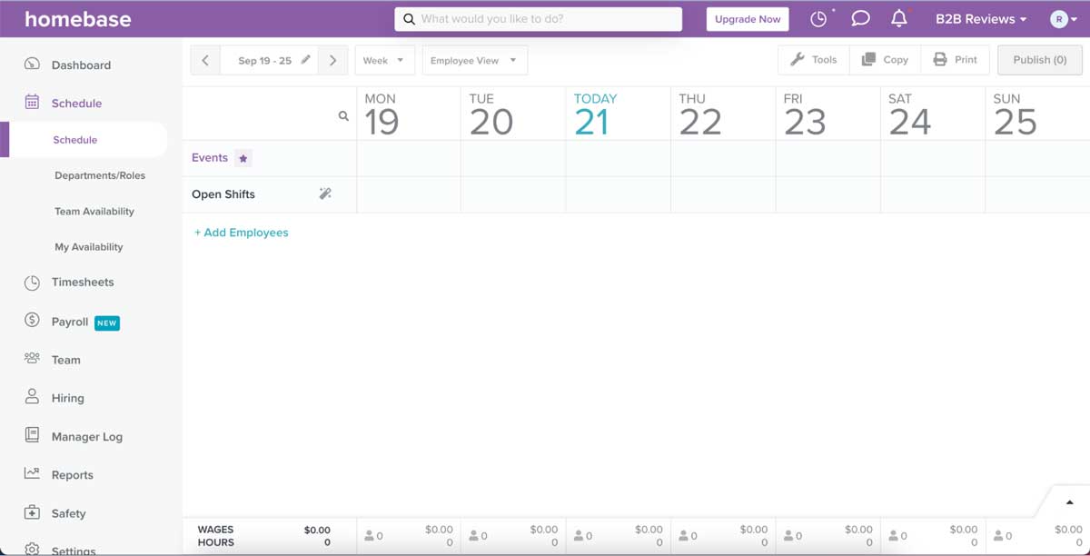 homebase schedule overview screenshot
