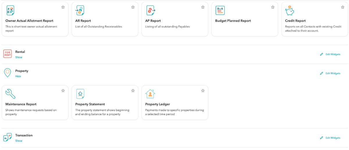 managecasa reports screenshot