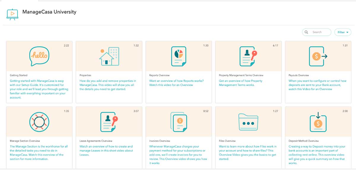 managecasa university screenshot