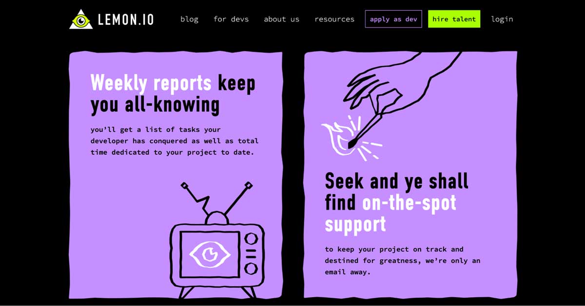 lemon.io weekly reporting screenshot
