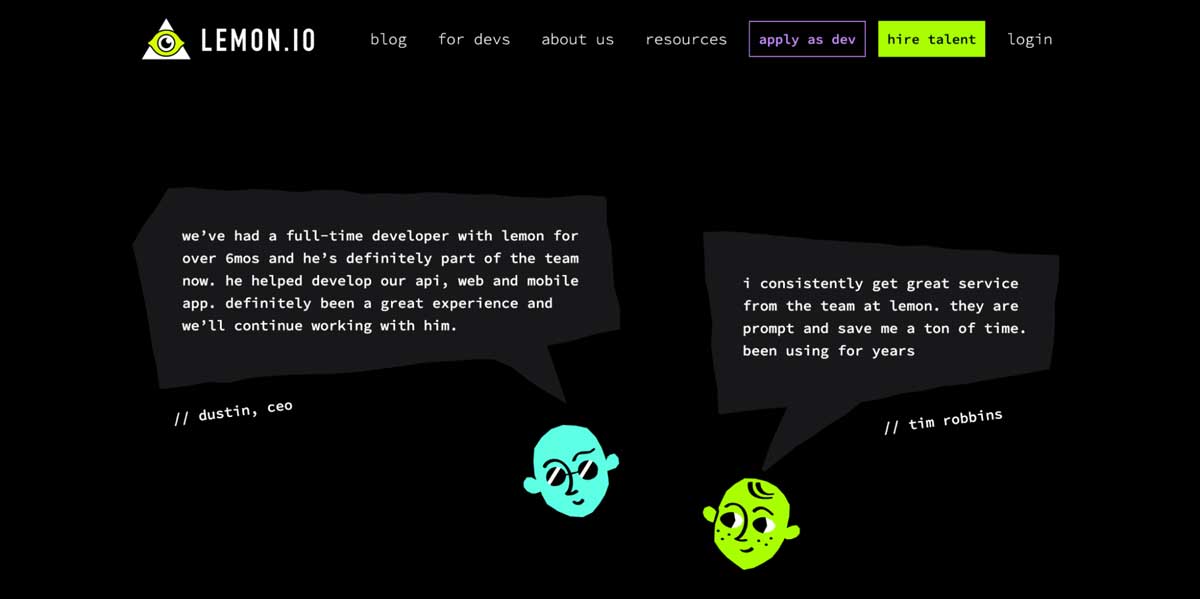 lemon.io positive customer feedback screenshot