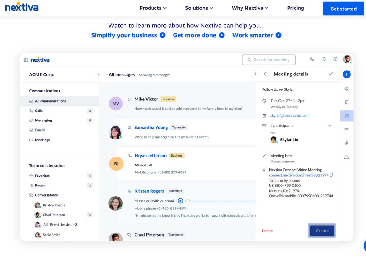 nextiva screenshot