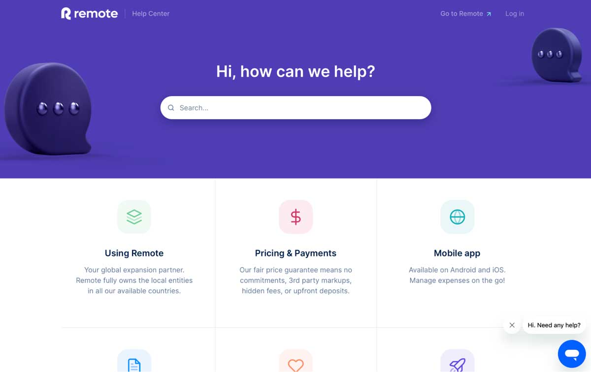 remote help center screenshot
