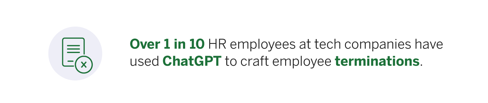 Over 1 in 10 HR employees at tech companies have used ChatGPT to craft employee terminations.