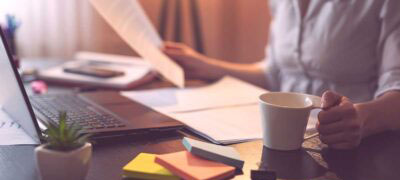 manager reviewing a contract