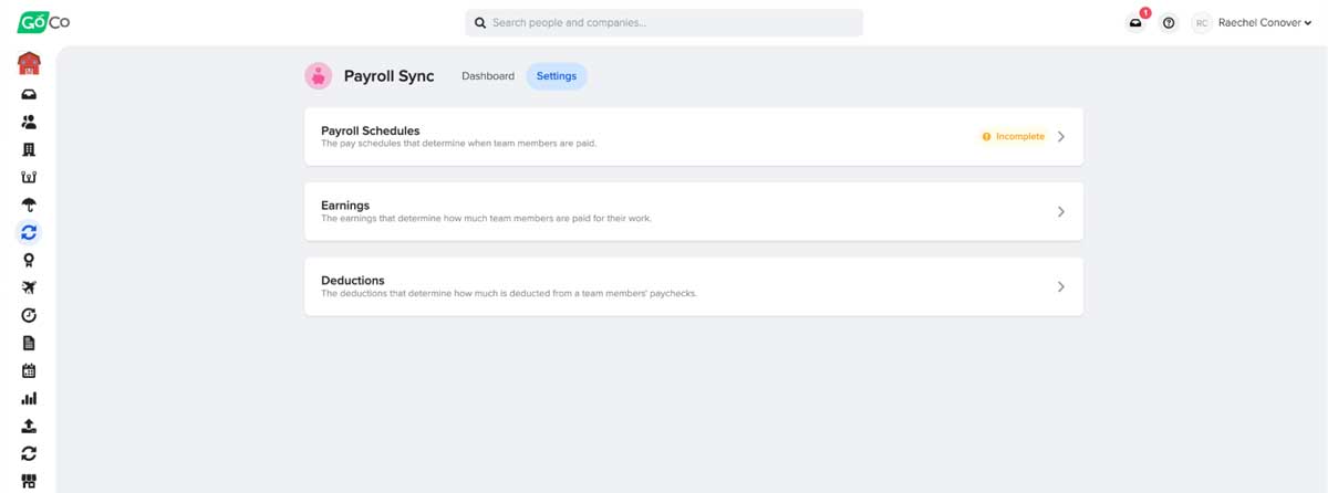 goco payroll tools screenshot