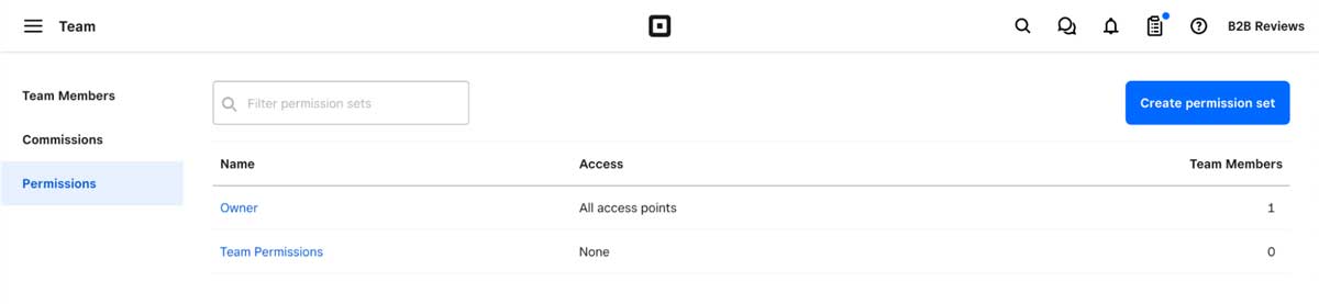 square team management dashboard screenshot