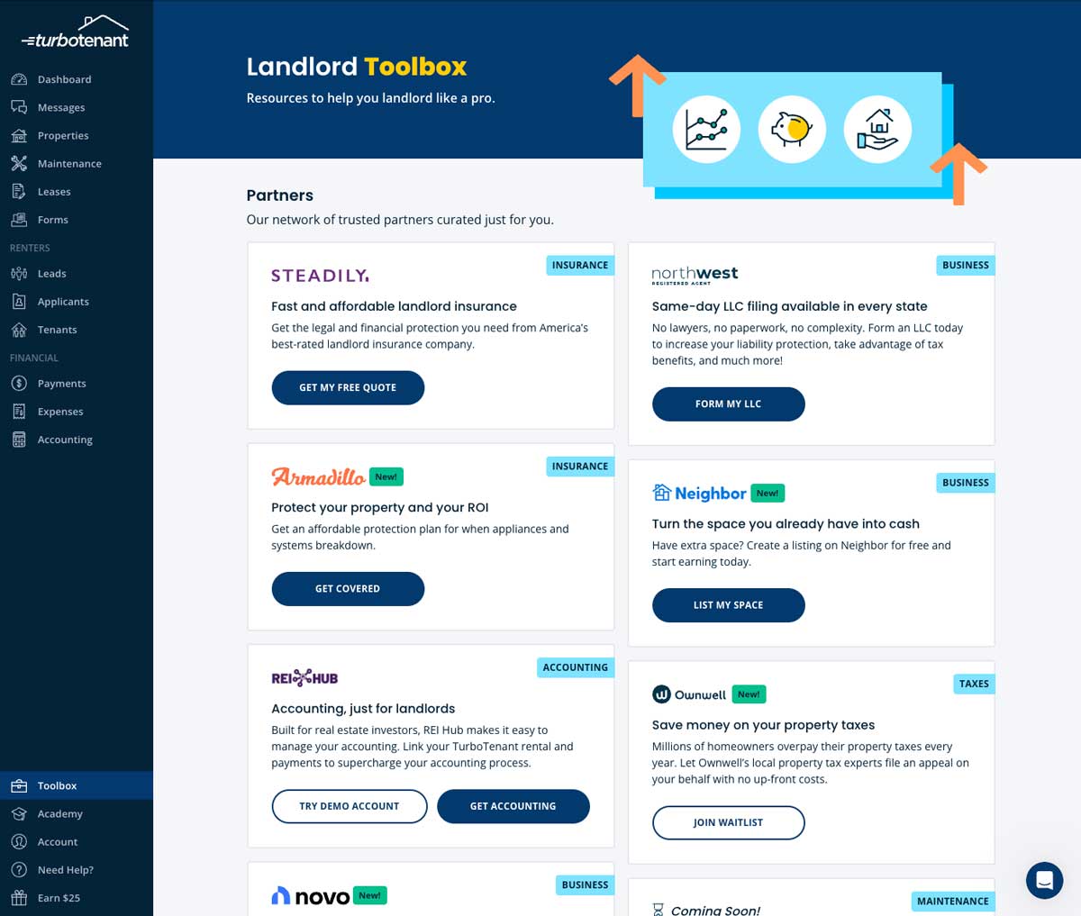TurboTenant Landlord Toolbox screenshot