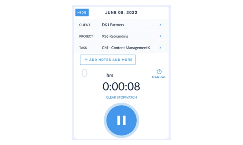 clicktime mobile app time tracking