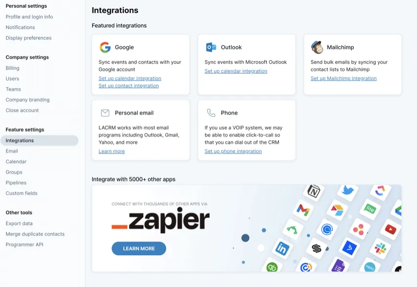 less annoying crm integrations