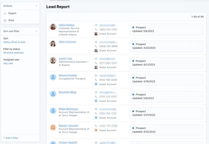 lead pipeline on less annoying crm