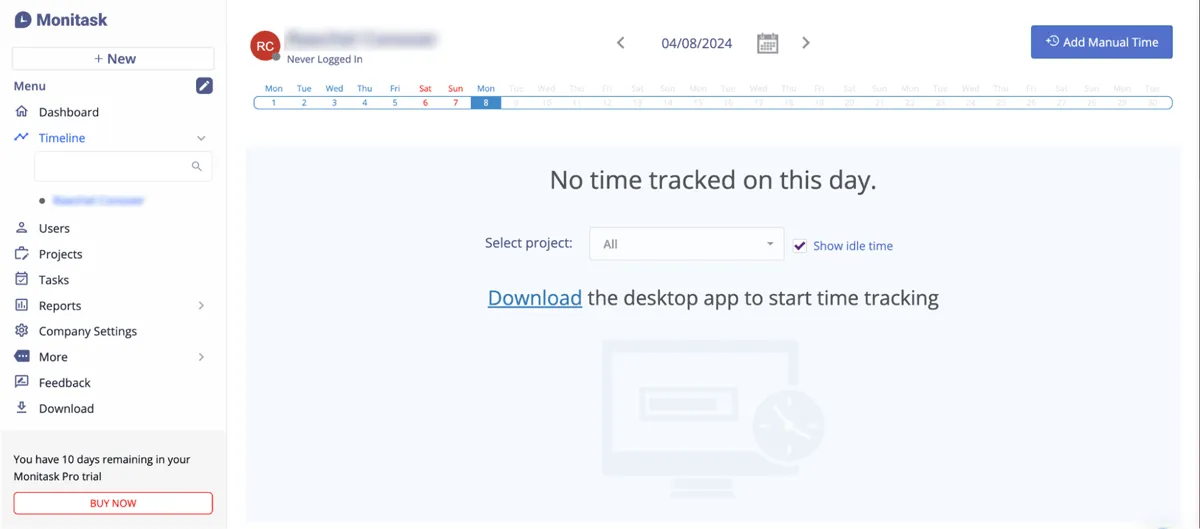 monitask hours breakdown