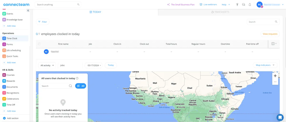 connecteam employee time tracking