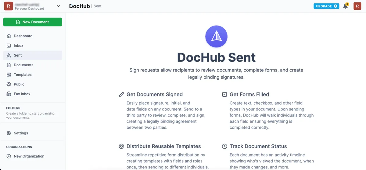 dochub sent documents