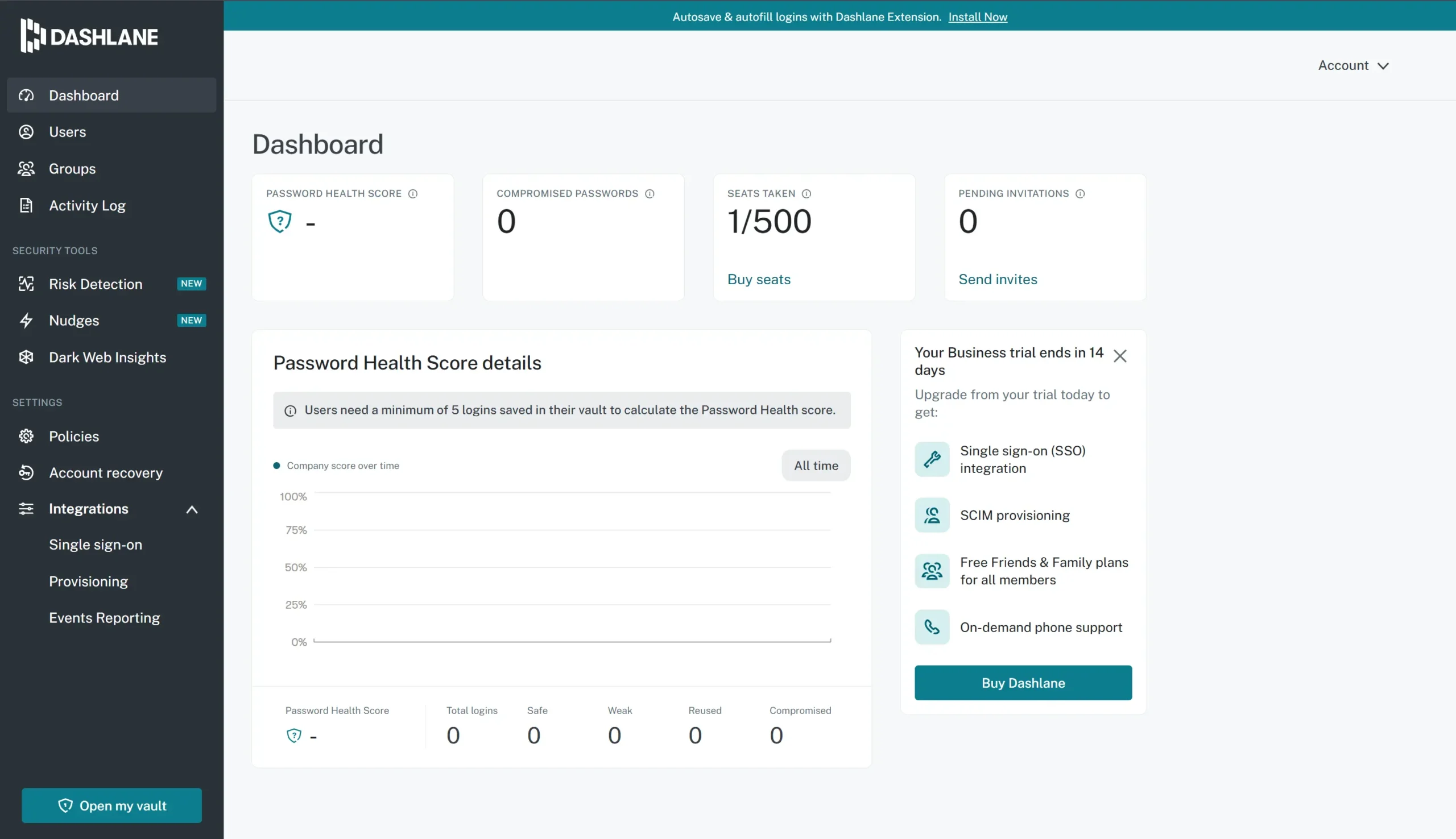 dashlane dashboard screenshot