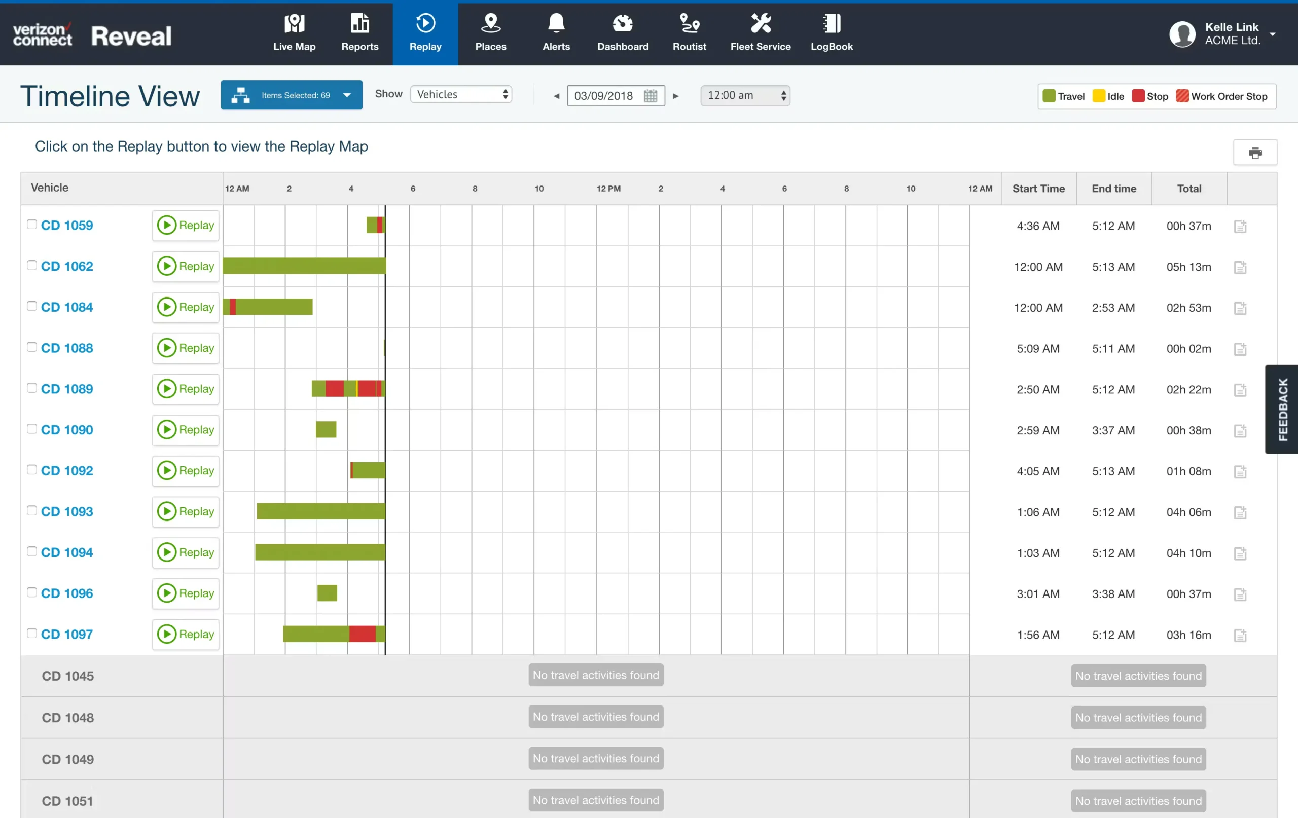 verizon connect timeline view screenshot